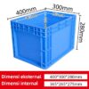 BOX PLASTIK CONTAINER LOGISTIK & INDUSTRI SERBAGUNA LINHUI EU 43280 UKURAN 40x30x28 CM STANDAR INTERNASIONAL | KERANJANGINDUSTRI.COM