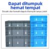 BOX PLASTIK CONTAINER LOGISTIK & INDUSTRI SERBAGUNA LINHUI EU 43280 UKURAN 40x30x28 CM STANDAR INTERNASIONAL | KERANJANGINDUSTRI.COM