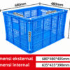 KERANJANG INDUSTRI BESAR PLASTIK LINHUI TIPE 680 BASKETS UKURAN 68 x 48 x 40,5 CM | KERANJANGINDUSTRI.COM