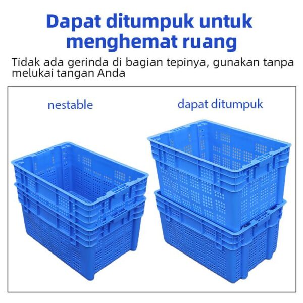 KERANJANG INDUSTRI PLASTIK SERBAGUNA LINHUI 600 OFFSET BASKETS 60x40x31 CM | KERANJANGINDUSTRI.COM