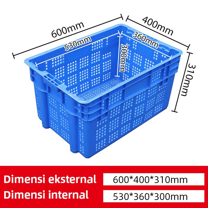 KERANJANG INDUSTRI PLASTIK SERBAGUNA LINHUI 600 OFFSET BASKETS 60x40x31 CM | KERANJANGINDUSTRI.COM