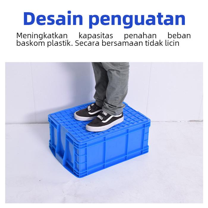 BOX PLASTIK CONTAINER INDUSTRI SERBAGUNA LINHUI TIPE 320-3 UKURAN 35x24x10,5 CM | KERANJANGINDUSTRI.COM