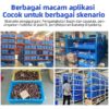 BOX PLASTIK CONTAINER INDUSTRI SERBAGUNA LINHUI TIPE 320-3 UKURAN 35x24x10,5 CM | KERANJANGINDUSTRI.COM