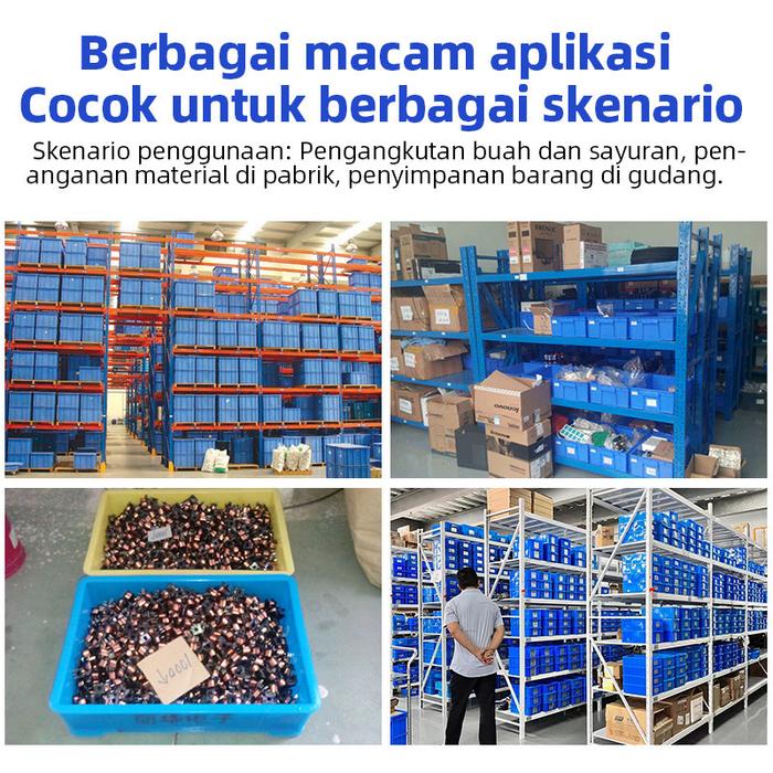 BOX PLASTIK CONTAINER INDUSTRI SERBAGUNA LINHUI TIPE 320-3 UKURAN 35x24x10,5 CM | KERANJANGINDUSTRI.COM