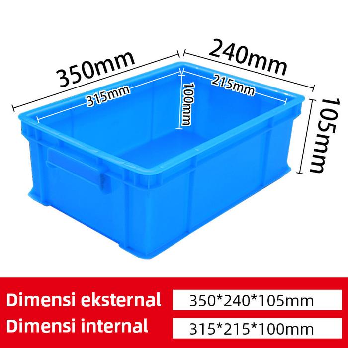 BOX PLASTIK CONTAINER INDUSTRI SERBAGUNA LINHUI TIPE 320-3 UKURAN 35x24x10,5 CM | KERANJANGINDUSTRI.COM
