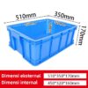 BOX PLASTIK CONTAINER INDUSTRI SERBAGUNA LINHUI TIPE 450-160 UKURAN 51×35×17 CM | KERANJANGINDUSTRI.COM