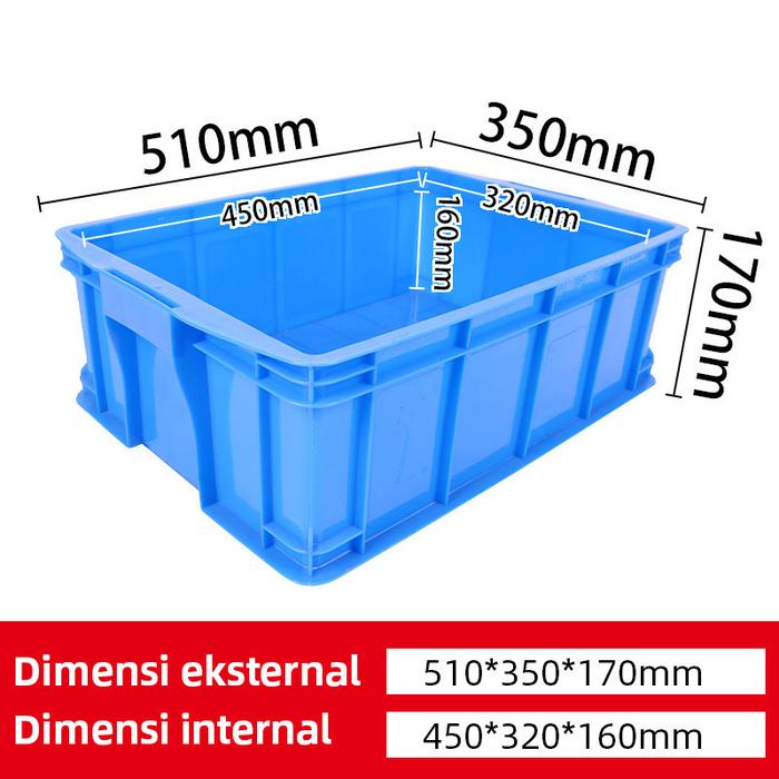 BOX PLASTIK CONTAINER INDUSTRI SERBAGUNA LINHUI TIPE 450-160 UKURAN 51×35×17 CM | KERANJANGINDUSTRI.COM