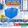 KERANJANG INDUSTRI SEDANG PLASTIK LINHUI TIPE 450 BASKETS UKURAN 48×34,5x26,5 CM | KERANJANGINDUSTRI.COM