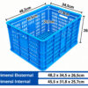 KERANJANG INDUSTRI SEDANG PLASTIK LINHUI TIPE 450 BASKETS UKURAN 48×34,5x26,5 CM | KERANJANGINDUSTRI.COM